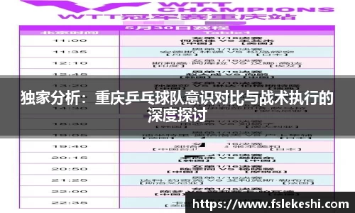 独家分析：重庆乒乓球队意识对比与战术执行的深度探讨