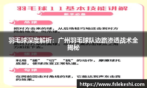 羽毛球深度解析：广州羽毛球队边路渗透战术全揭秘